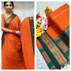 Checked Kalyani Cotton Sarees 002