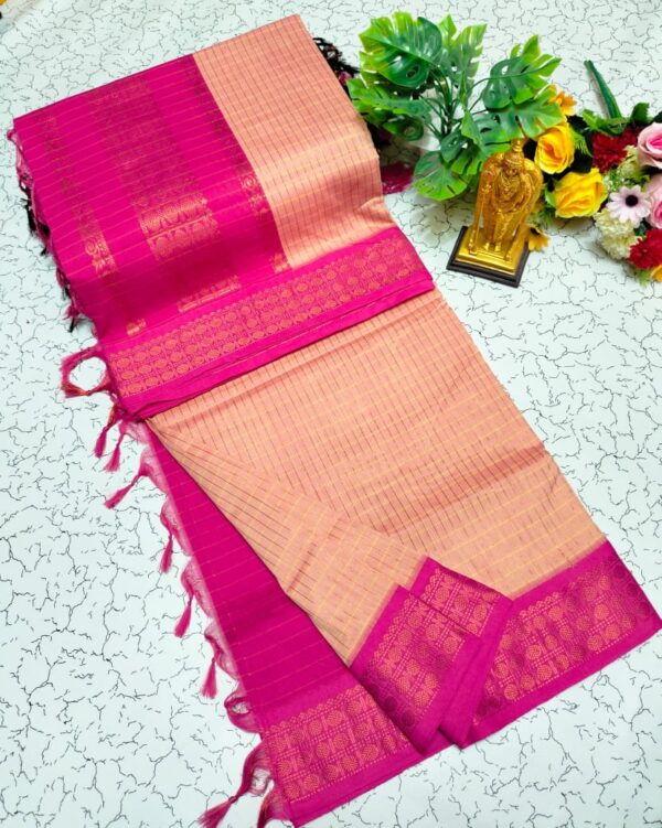 Checked Kalyani Cotton Sarees 011