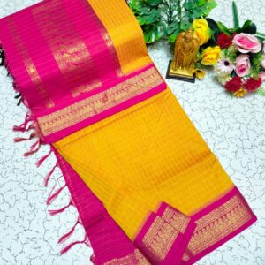 Checked Kalyani Cotton Sarees 014