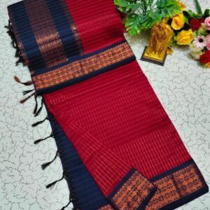 Checked Kalyani Cotton Sarees 015