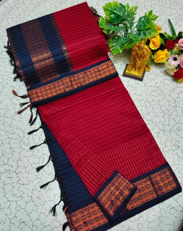 Checked Kalyani Cotton Sarees 015