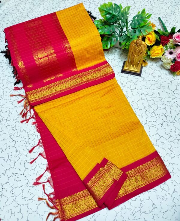 Checked Kalyani Cotton Sarees 026