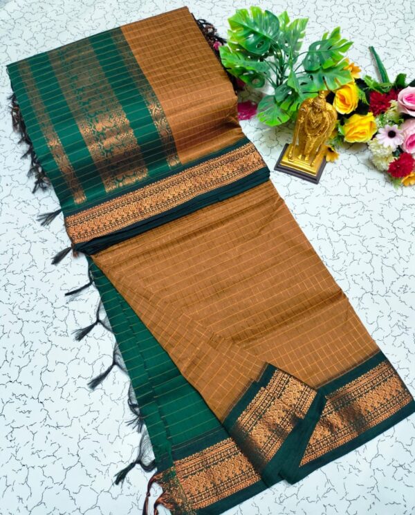 Checked Kalyani Cotton Sarees 037