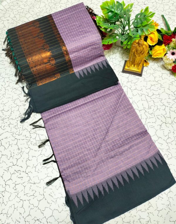 Checked Kalyani Cotton Sarees 038
