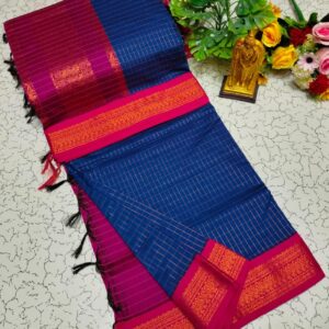 Checked Kalyani Cotton Sarees 040