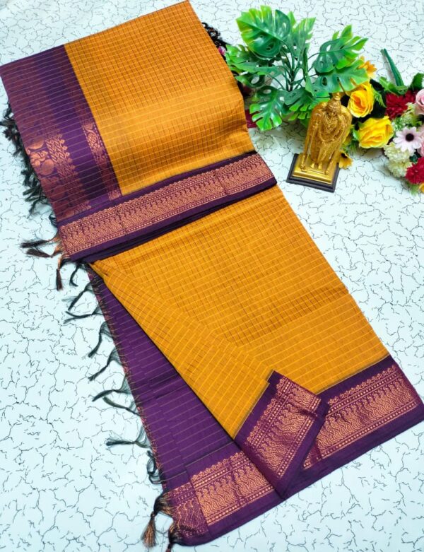 Checked Kalyani Cotton Sarees 047