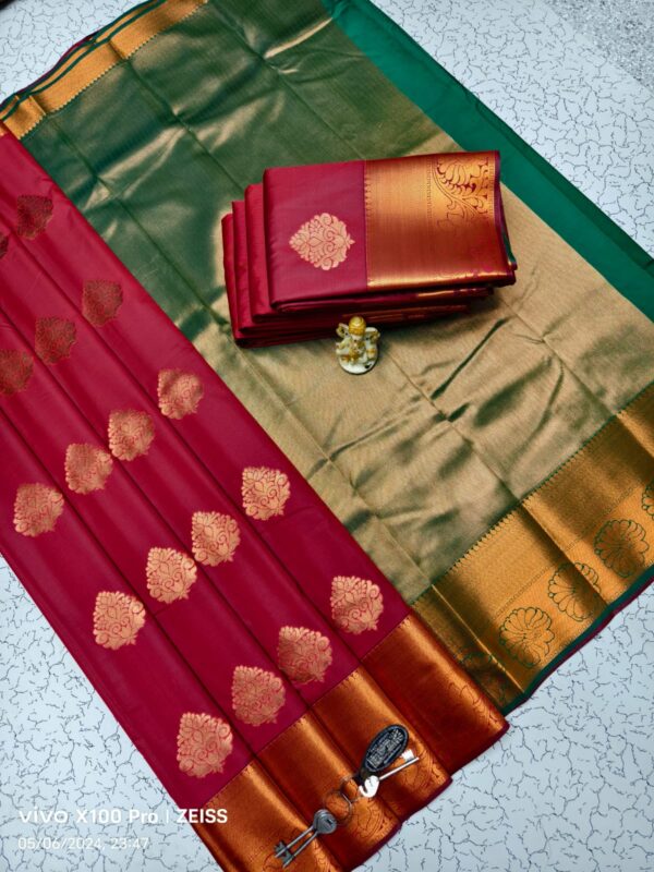 Fancy Bhutta Soft Silk Saree 006