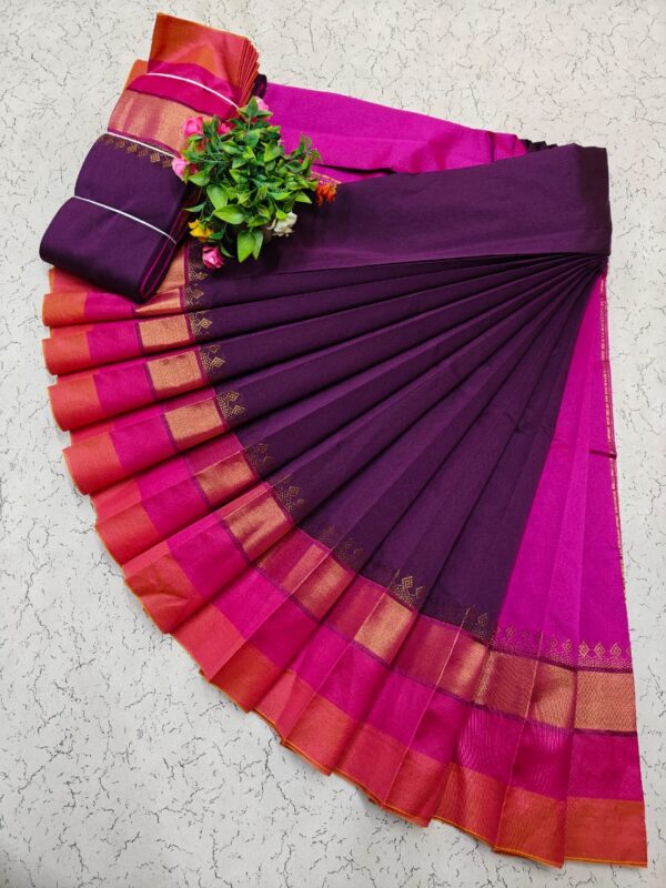 Korvai Border Silk Cotton Sarees 017