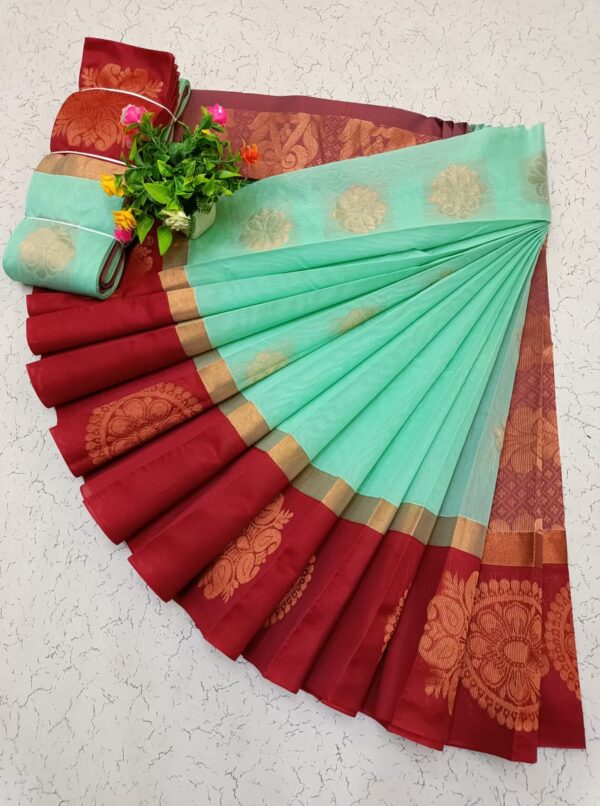 Kotanji Border Silk Cotton Sarees 050