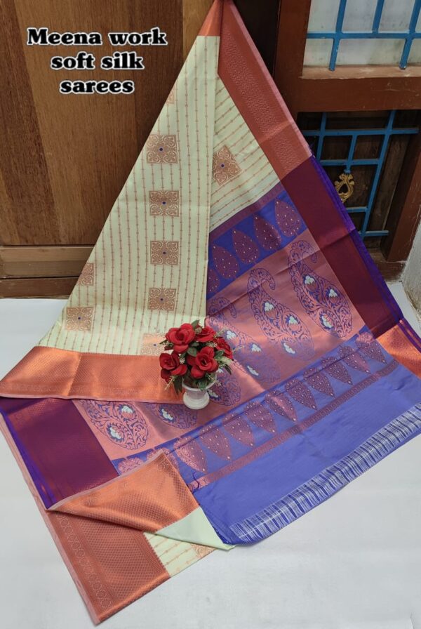 Meena Work Wedding Silk Sarees 012
