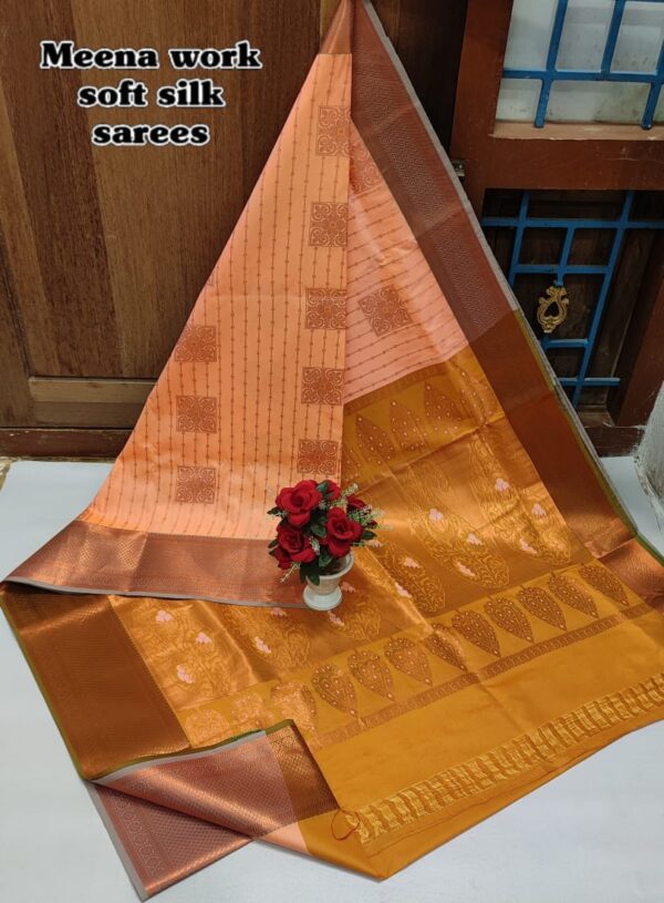 Meena Work Wedding Silk Sarees 020