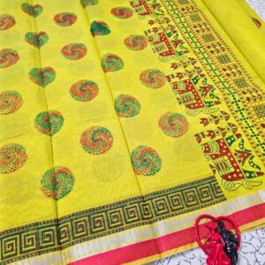 Colour Printed Cotton Sarees 002
