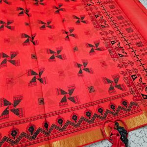 Colour Printed Cotton Sarees 007