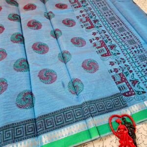 Colour Printed Cotton Sarees 008