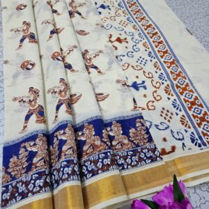 Printed Kerala Cotton Sarees 001