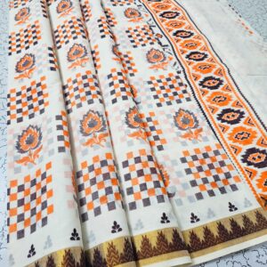 Printed Kerala Cotton Sarees 038